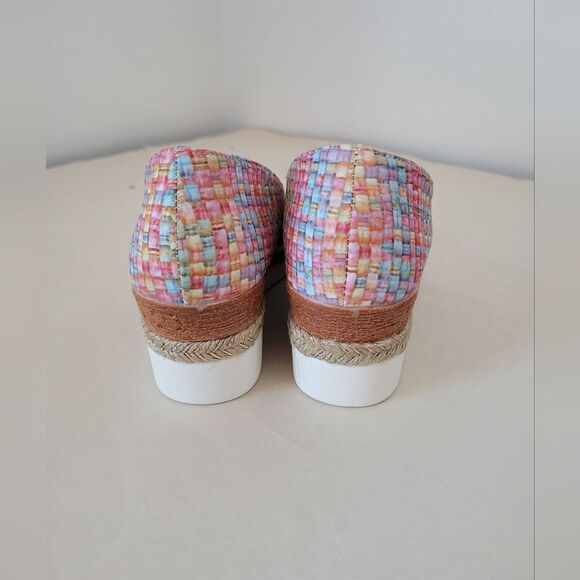 NEW Colorful Mosaic Wedge Heels Pointed Toe Espadrille Artsy Eclectic EU 36 US 6 - Picture 3 of 9